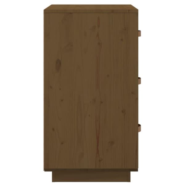 vidaXL sengeborde 2 stk. 40x40x75 cm massivt fyrretræ gyldenbrun