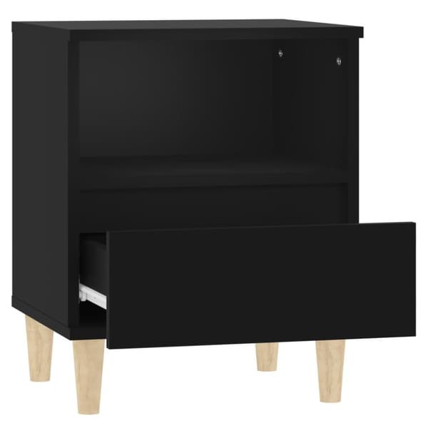 vidaXL Nattbord svart 40x35x50 cm