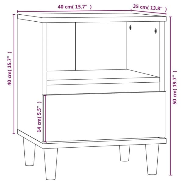 vidaXL Sängbord 2 st vit 40x35x50 cm