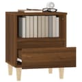 Miniatyrbilde 5 av 11: vidaXL Nattbord 2 stk brun eik 40x35x50 cm