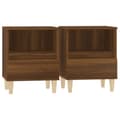 Miniatyrbilde 1 av 11: vidaXL Nattbord 2 stk brun eik 40x35x50 cm