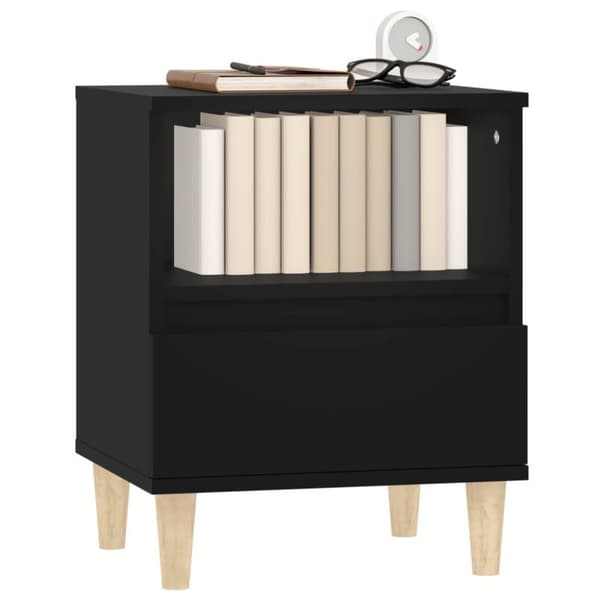 vidaXL Nattbord 2 stk svart 40x35x50