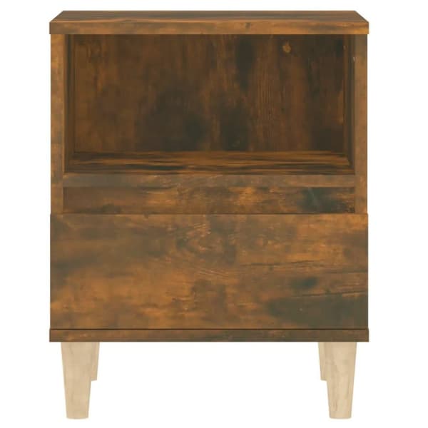 vidaXL Nattbord 2 stk røkt eik 40x35x50 cm