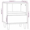 Miniatyrbilde 11 av 11: vidaXL Nattbord 2 stk røkt eik 40x35x50 cm