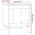 Miniatyrbilde 8 av 8: vidaXL Nattbord svart 40x35x50 cm konstruert tre