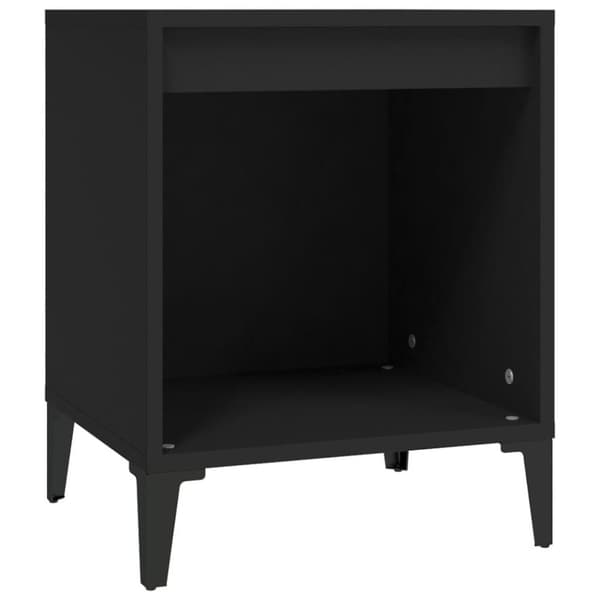vidaXL Nattbord svart 40x35x50 cm