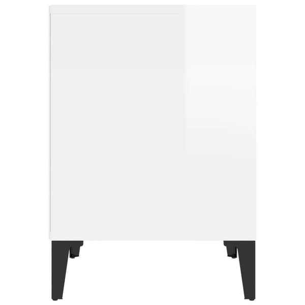 vidaXL Nattbord 2 stk høyglans hvit 40x35x50 cm