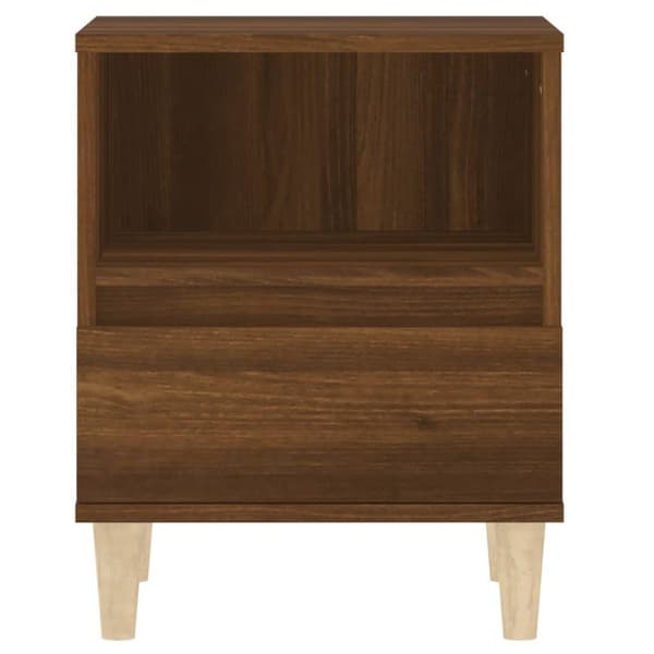 vidaXL sengeborde 2 stk. 40x35x50 cm brun egetræsfarve