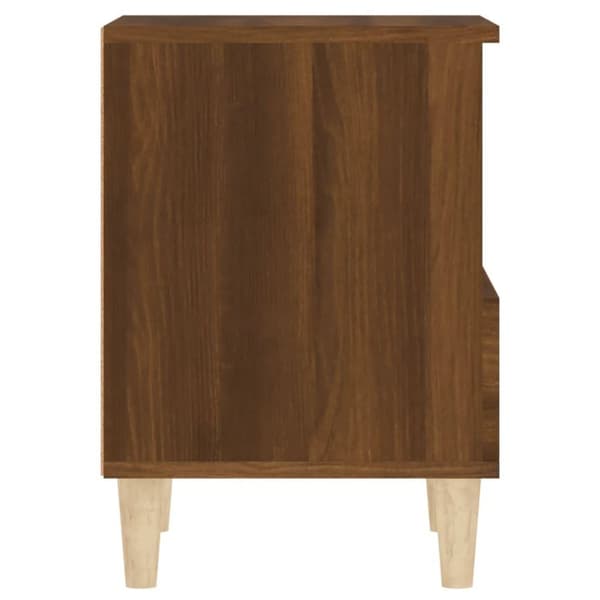vidaXL sengeborde 2 stk. 40x35x50 cm brun egetræsfarve
