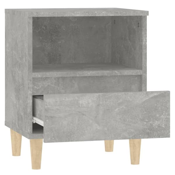 vidaXL Yöpöydät 2 kpl betoninharmaa 40x35x50 cm