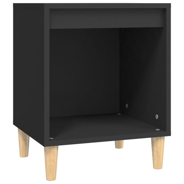 vidaXL sengebord 40x35x50 cm konstrueret træ sort