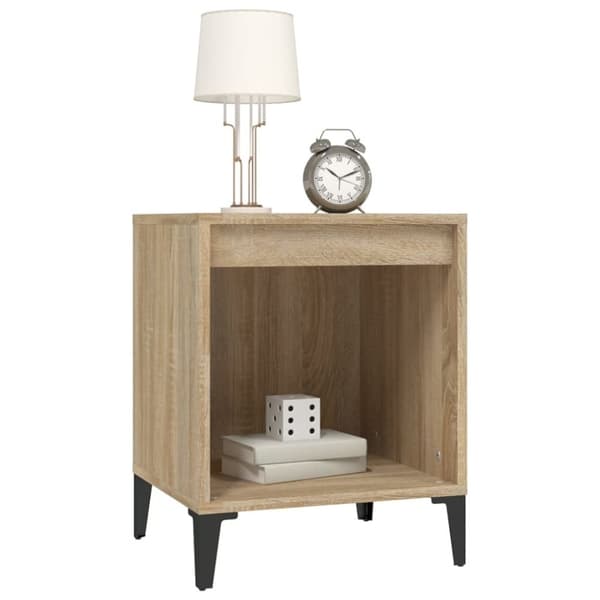 vidaXL sengeborde 2 stk. 40x35x50 cm sonoma-eg