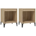 Miniatyrbillede 1 af 9: vidaXL sengeborde 2 stk. 40x35x50 cm sonoma-eg