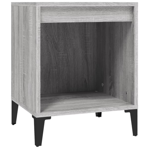 vidaXL sengeborde 2 stk. 40x35x50 cm grå sonoma