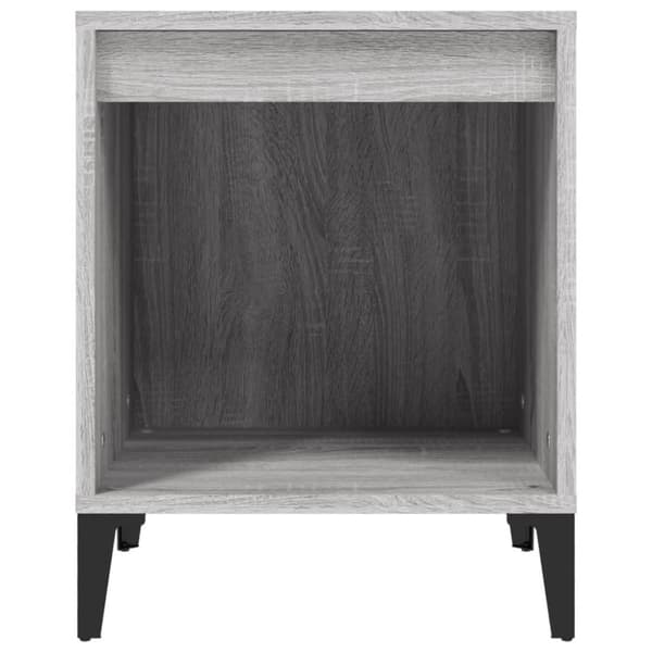 vidaXL sengeborde 2 stk. 40x35x50 cm grå sonoma