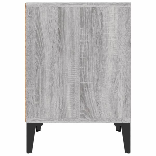 vidaXL sengeborde 2 stk. 40x35x50 cm grå sonoma