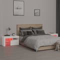 Miniatyrbilde 6 av 11: vidaXL Nattbord 2 stk med LED hvit 70x36,5x40 cm