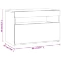 Miniatyrbilde 11 av 11: vidaXL Nattbord 2 stk med LED-lys grå sonoma 60x35x40 cm