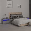 Miniatyrbilde 1 av 11: vidaXL Nattbord 2 stk med LED-lys grå sonoma 60x35x40 cm