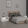 Pikkukuva 4 / 11: vidaXL Yöpöydät 2 kpl LED-valoilla valkoinen 70x36,5x40 cm
