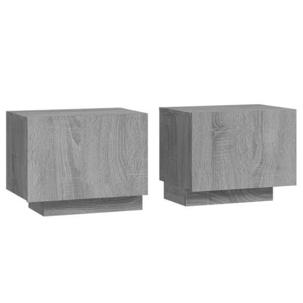 vidaXL sengebord 100x35x40 cm konstrueret træ grå sonoma-eg