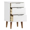 Miniatyrbilde 4 av 9: vidaXL Nattbord MOLDE hvit 40x35x65 cm heltre furu