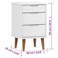 Miniatyrbilde 7 av 9: vidaXL Nattbord MOLDE hvit 40x35x65 cm heltre furu