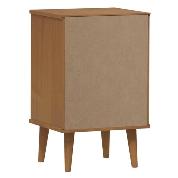 vidaXL Sängbord MOLDE brun 40x35x65 cm massiv furu