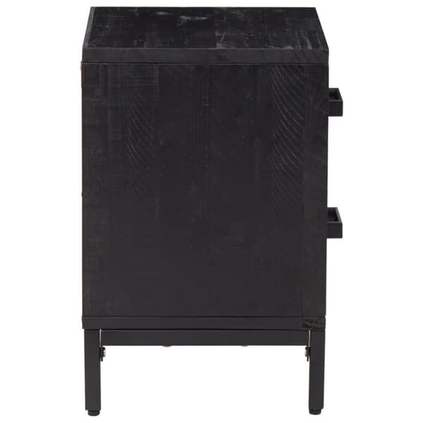 vidaXL Nattbord svart 36x30x45 cm heltre furu