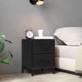 Miniatyrbilde 11 av 11: vidaXL Nattbord svart 36x30x45 cm heltre furu