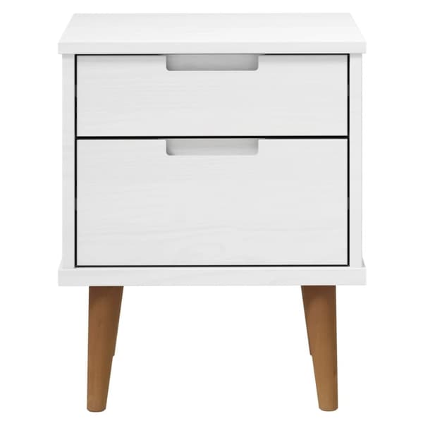 vidaXL Nattbord MOLDE hvit 40x35x48 cm heltre furu