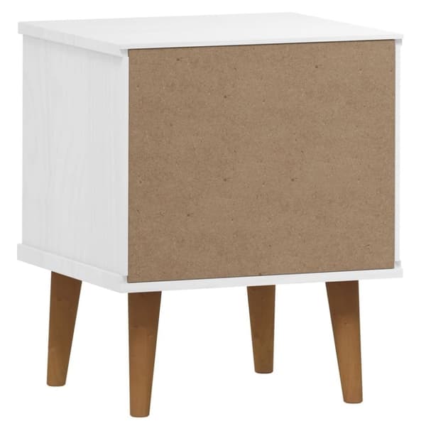 vidaXL Nattbord MOLDE hvit 40x35x48 cm heltre furu