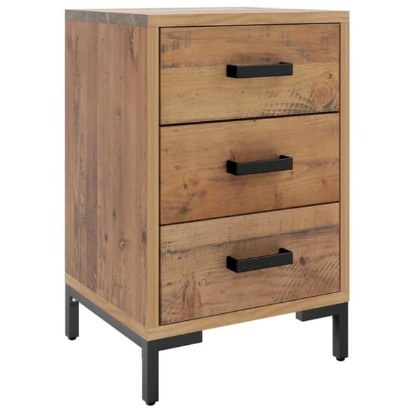 vidaXL Sängbord brun 40x30x55 cm massiv återvunne furu