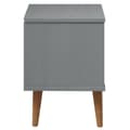 Miniatyrbilde 6 av 10: vidaXL Nattbord MOLDE grå 40x35x48 cm heltre furu