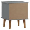 Miniatyrbilde 7 av 10: vidaXL Nattbord MOLDE grå 40x35x48 cm heltre furu