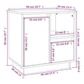 Miniatyrbillede 11 af 11: vidaXL sengebord 50x34x50 cm massivt fyrretræ