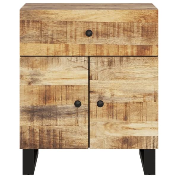 vidaXL sengebord 50x33x60 cm massivt mangotræ og konstrueret træ