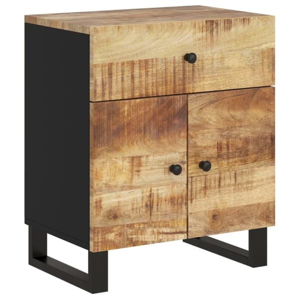 vidaXL sengebord 50x33x60 cm massivt mangotræ og konstrueret træ