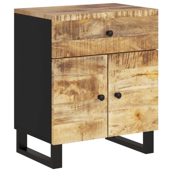 vidaXL sengebord 50x33x60 cm massivt mangotræ og konstrueret træ
