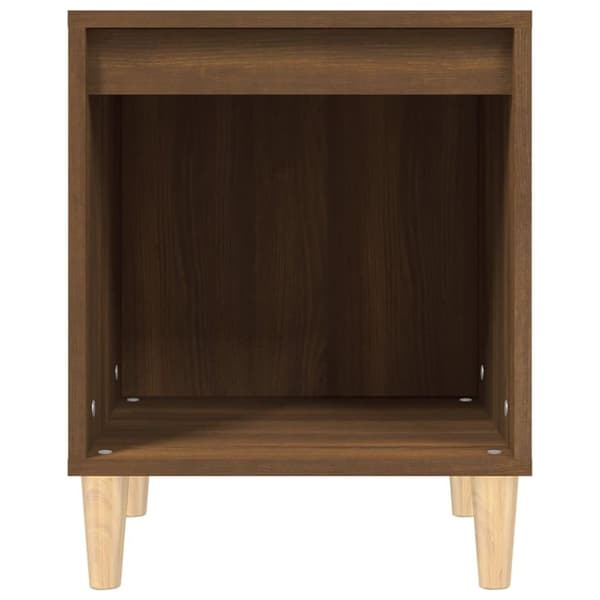 vidaXL sengebord 40x35x50 cm brun egetræsfarve