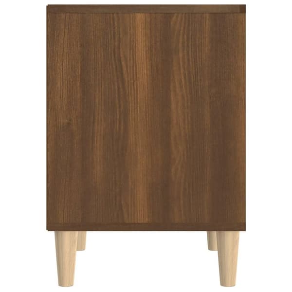 vidaXL sengebord 40x35x50 cm brun egetræsfarve