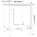 Miniatyrbillede 8 af 10: vidaXL sengebord 40x35x50 cm brun egetræsfarve