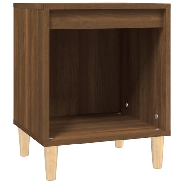 vidaXL sengebord 40x35x50 cm brun egetræsfarve