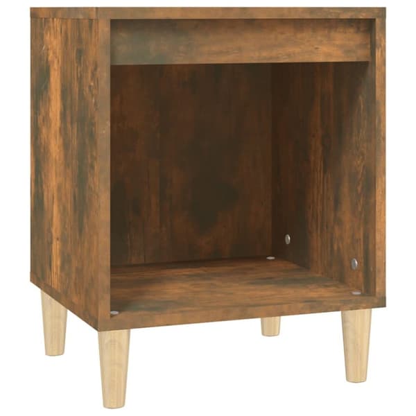 vidaXL sengebord 40x35x50 cm røget egetræsfarve