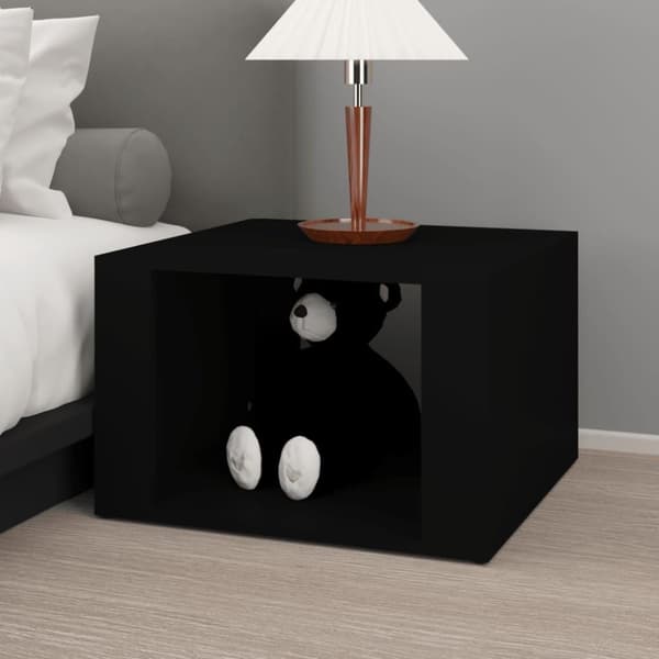 vidaXL sengebord 57x55x36 cm konstrueret træ sort