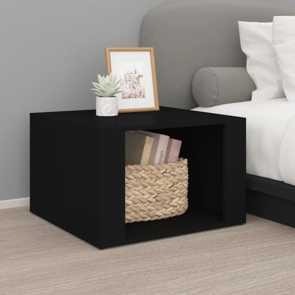 vidaXL sengebord 57x55x36 cm konstrueret træ sort