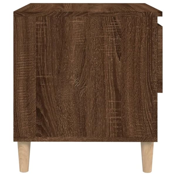 vidaXL sengeborde 2 stk. 50x46x50 cm konstrueret træ brunt egetræ
