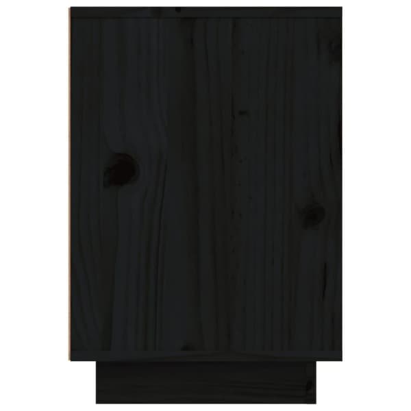 vidaXL sengeborde 2 stk. 50x34x50 cm massivt fyrretræ sort