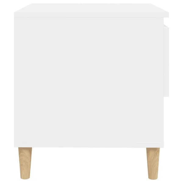 vidaXL sengeborde 2 stk. 50x46x50 cm konstrueret træ hvid