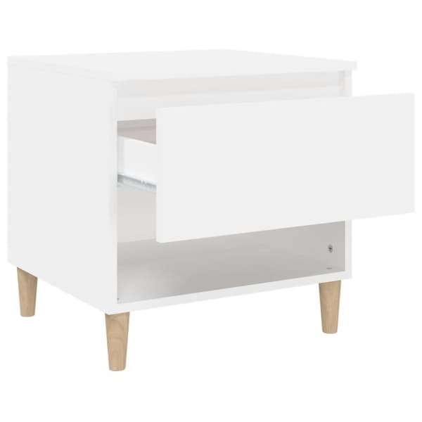 vidaXL sengeborde 2 stk. 50x46x50 cm konstrueret træ hvid